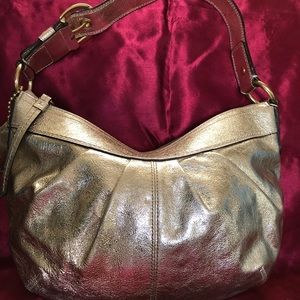 Authentic Coach Soho metallic hobo bag